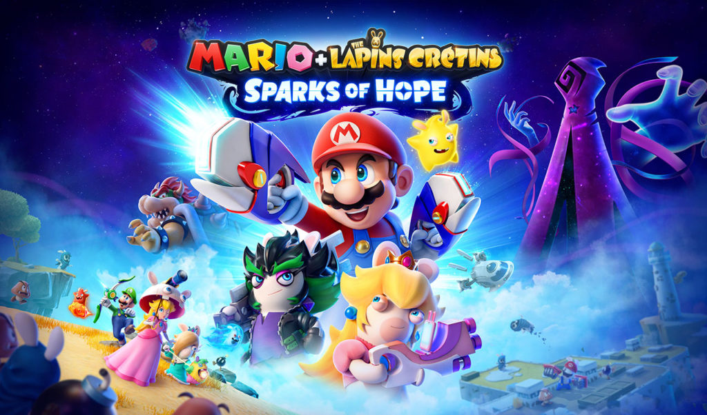 Artwork officiel de Mario + The Lapins Crétins: Sparks of Hope.
