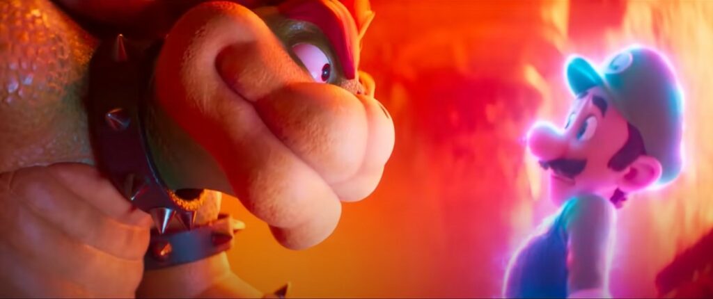 Extrait de la deuxième bande-annonce du film Super Mario Bros. - Luigi face à Bowser